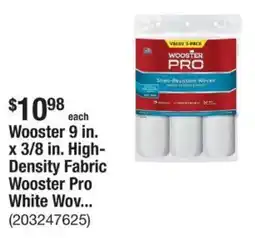 The Home Depot Wooster 9 in. x 3/8 in. High- Density Fabric Wooster Pro White Wov... offer