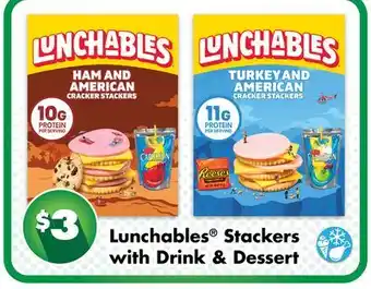 Dollar Tree Lunchables Stackers with Drink & Dessert offer