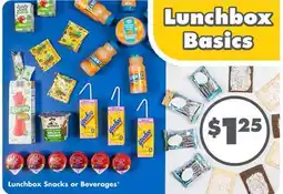 Dollar Tree Lunchbox Snacks or Beverages offer