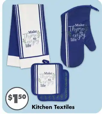 Dollar Tree Kitchen Textiles offer