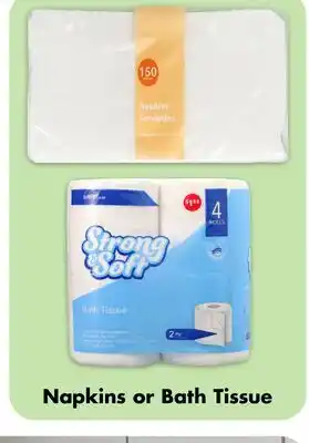 Dollar Tree Napkins or Bath Tissue offer