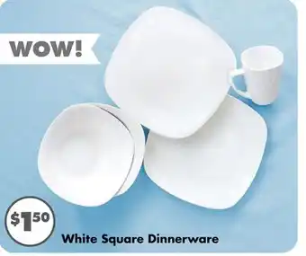 Dollar Tree White Square Dinnerware offer