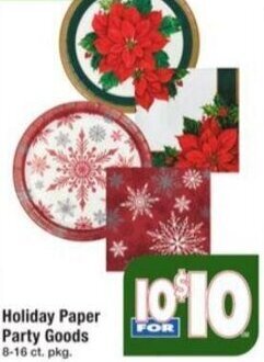 ACME Holiday Paper Party Goods offer