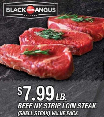 Food Bazaar Beef Ny Strip Loin Steak (Shell Steak) offer