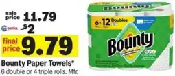 Meijer Bounty Paper Towels offer