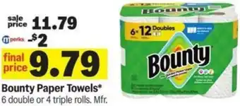Meijer Bounty Paper Towels offer