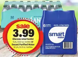 Meijer Glaceau Smartwater Bottles or Dasani Purified Water offer