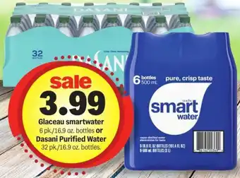 Meijer Glaceau Smartwater Bottles or Dasani Purified Water offer
