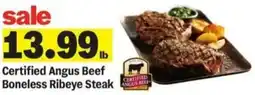 Meijer Certified Angus Beef Boneless Ribeye Steak offer