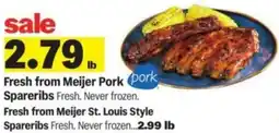 Meijer Fresh from Meijer Pork Pork Spareribs offer