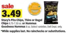 Meijer Stacy's Pita Chips, Thins or Bagel Chips or Hummus Goodness Hummus offer