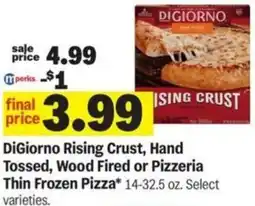Meijer DiGiorno Rising Crust, Hand Tossed, Wood Fired or Pizzeria Thin Frozen Pizza offer