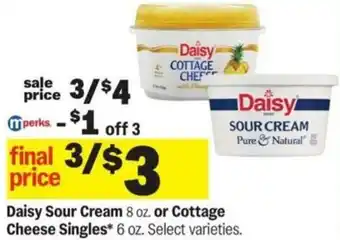 Meijer Daisy Sour Cream 8 oz. or Cottage Cheese Singles offer