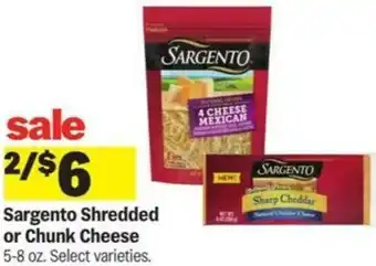 Meijer Sargento Shredded or Chunk Cheese offer