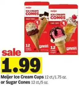 Meijer Meijer Ice Cream Cups or Sugar Cones offer