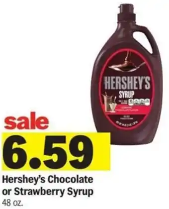 Meijer Hershey's Chocolate or Strawberry Syrup offer