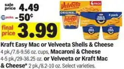 Meijer Kraft Easy Mac or Velveeta Shells & Cheese, Macaroni & Cheese or Velveeta or Kraft Mac & Cheese offer
