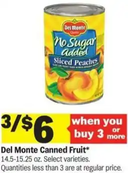 Meijer Del Monte Canned Fruit offer