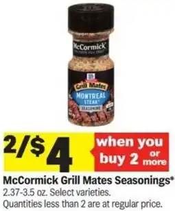 Meijer McCormick Grill Mates Seasonings offer