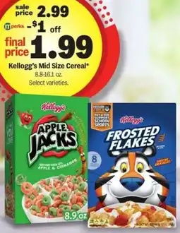 Meijer Kellogg's Mid Size Cereal offer