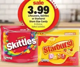 Meijer Lifesavers, Skittles or Starburst Share Size Candy offer