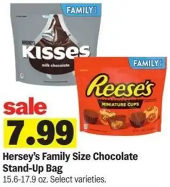 Meijer Hersey's Family Size Chocolate Stand-Up Bag offer