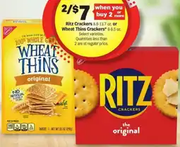 Meijer Ritz Crackers or Wheat Thins Crackers offer
