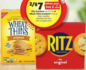 Meijer Ritz Crackers or Wheat Thins Crackers offer