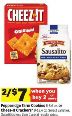 Meijer Pepperidge Farm Cookies or Cheez-It Crackers offer