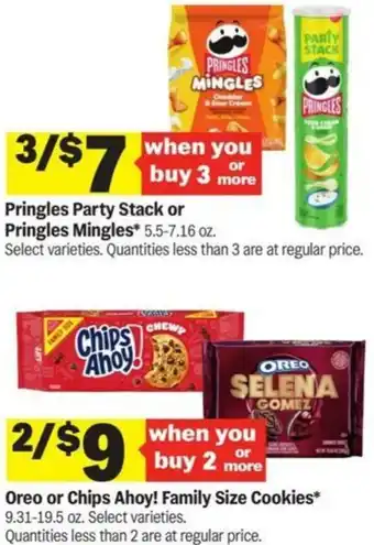 Meijer Oreo or Chips Ahoy! Family Size Cookies offer