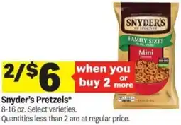 Meijer Snyder's Pretzels offer