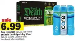 Meijer Core Hydration or Liquid Death Sparkling Water offer