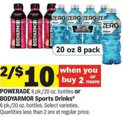 Meijer Powerade or bodyarmor sports drinks offer