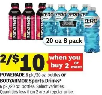 Meijer Powerade or bodyarmor sports drinks offer