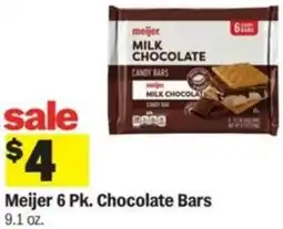 Meijer Meijer Chocolate Bars offer