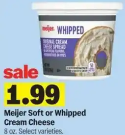 Meijer Meijer Soft or Whipped Cream Cheese offer
