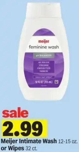 Meijer Meijer Intimate Wash or Wipes offer