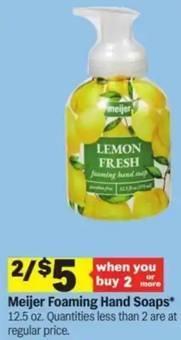Meijer Meijer Foaming Hand Soaps offer