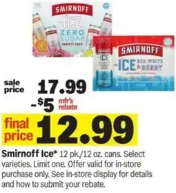 Meijer Smirnoff Ice offer