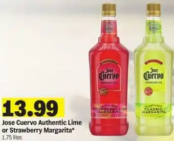 Meijer Jose Cuervo Authentic Lime or Strawberry Margarita offer