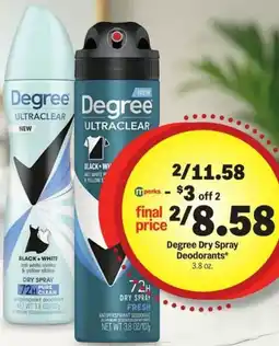 Meijer Degree Dry Spray Deodorants offer