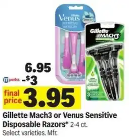 Meijer Gillette Mach3 or Venus Sensitive Disposable Razors offer