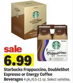 Meijer Starbucks Frappuccino, DoubleShot Espresso or Energy Coffee offer