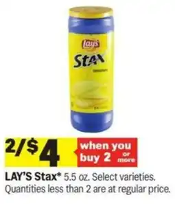 Meijer LAY'S Stax offer