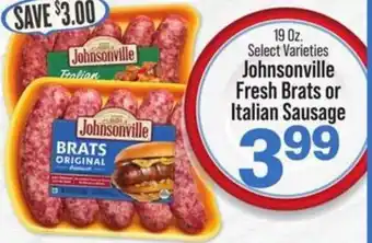 IGA Johnsonville Fresh Brats or Italian Sausage offer
