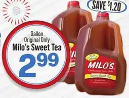 IGA Gallon Original Only Milo's Sweet Tea offer