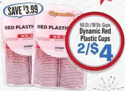 IGA Dynamic Red Plastic Cups offer