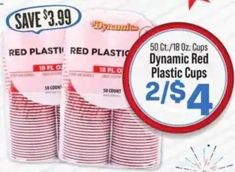 IGA Dynamic Red Plastic Cups offer