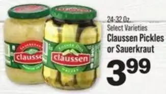 IGA Claussen Pickles or Sauerkraut offer