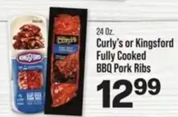 IGA Curly's or Kingsford Fully Cooked BBQ Pork Ribs offer